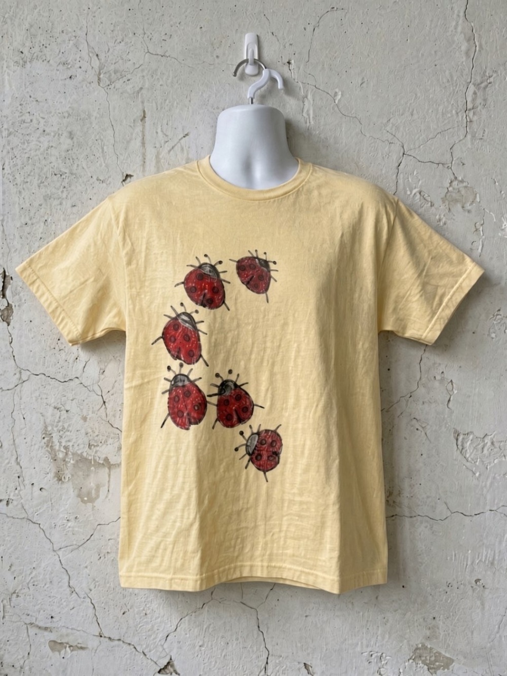 Cute Ladybugs Garden Insect Graphic T-Shirt Gildan 5000 Heavy Cotton Women Tee